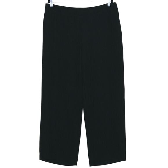 Giorgio Armani 100% Silk Black Wide Leg Dress Pants Size 12 - Picture 2 of 7